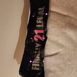 21st Birthday Sash! LIGHTS UP